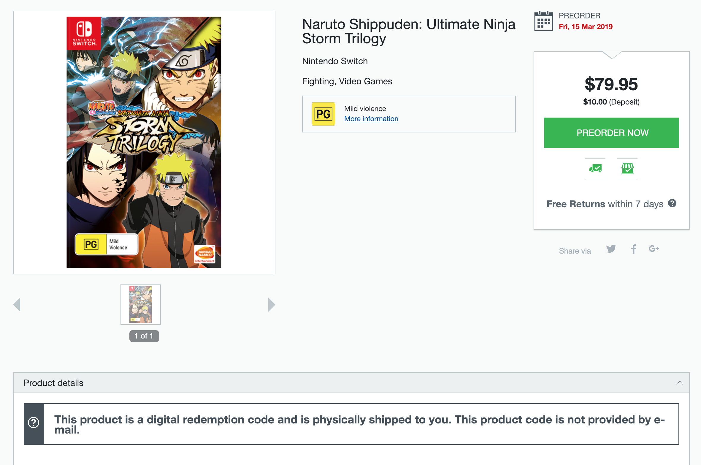 Naruto Shippuden: Ultimate Ninja Storm Trilogy Physical Will Require Three  Download Codes In Australia – NintendoSoup