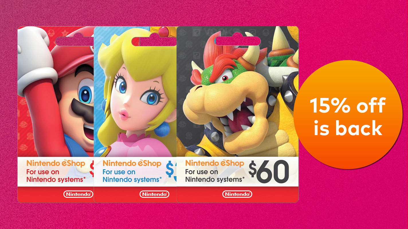 15% off Nintendo 28th at September Vooks from is back Coles cards eShop 